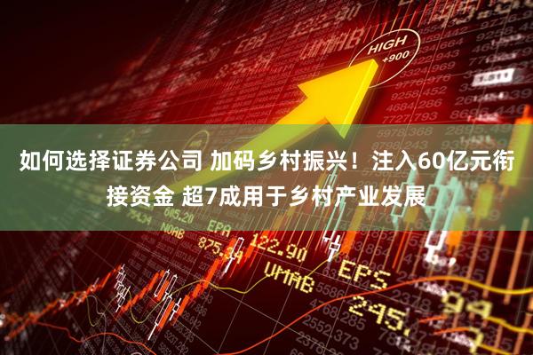 如何选择证券公司 加码乡村振兴！注入60亿元衔接资金 超7成用于乡村产业发展