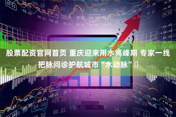 股票配资官网首页 重庆迎来用水高峰期 专家一线把脉问诊护航城市“水动脉”​
